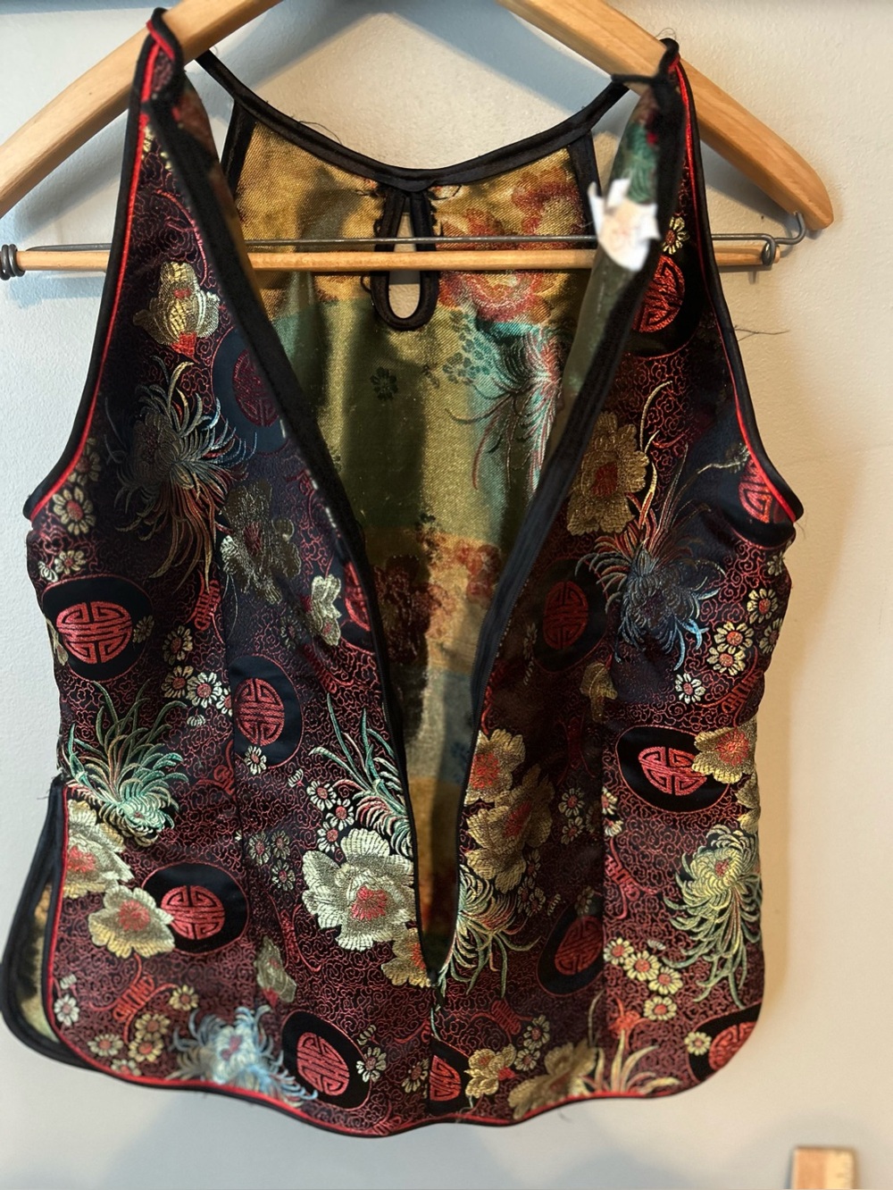Silk blend Asian style top - Picture 12 of 13